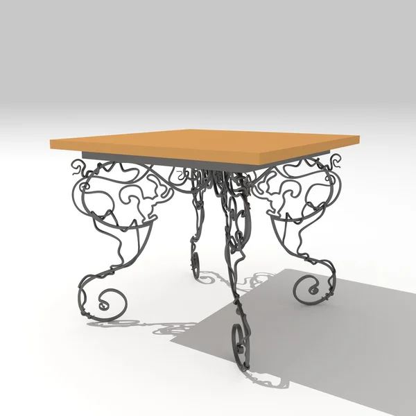 Tisch aus Schmiedeeisen — Stockfoto