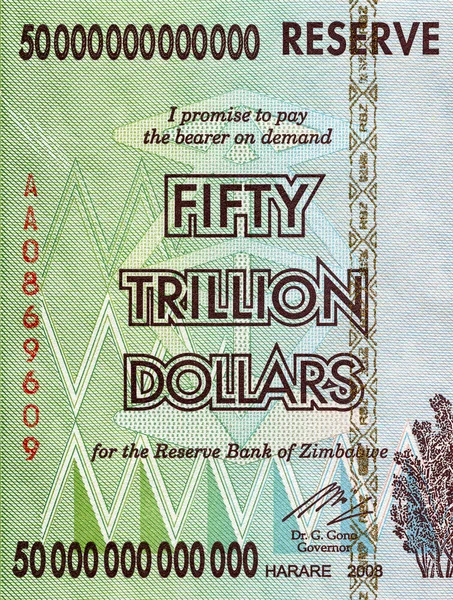 Cinquenta triliões de dólares — Fotografia de Stock