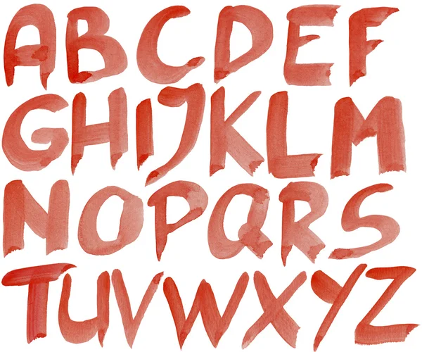 Ręcznie malowane alfabet — Zdjęcie stockowe