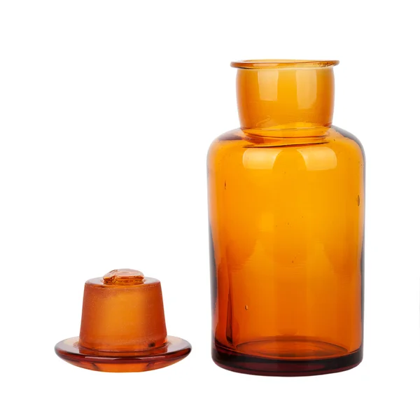 Brown glass chemical bottle — Stock Photo, Image