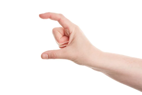 Measuring female hand — Stock Photo, Image