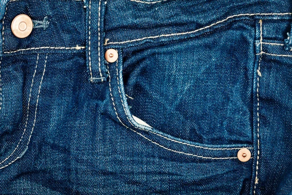 Τζιν μπλε ύφασμα με τσέπη — Φωτογραφία Αρχείου