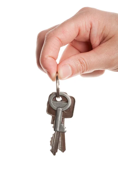 Hand en sleutels — Stockfoto