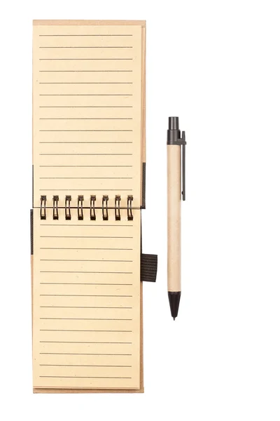 Spiral Notebook și Pen — Fotografie, imagine de stoc