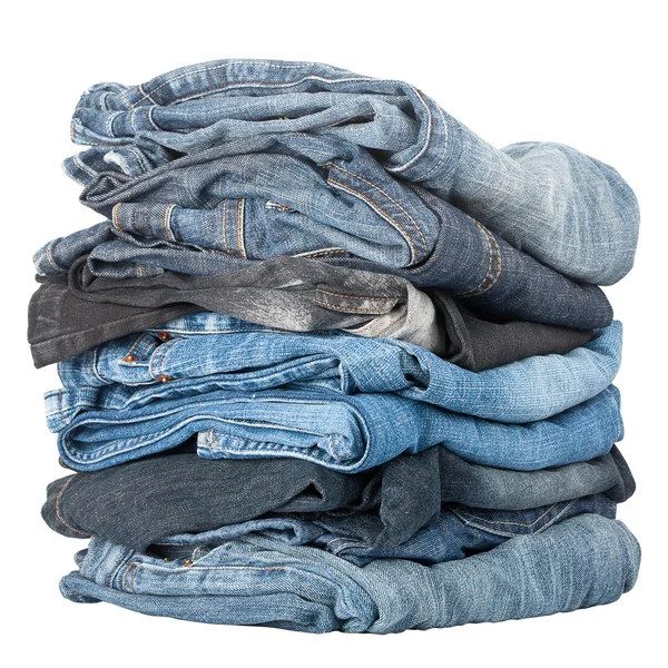 Pila de jeans — Foto de Stock