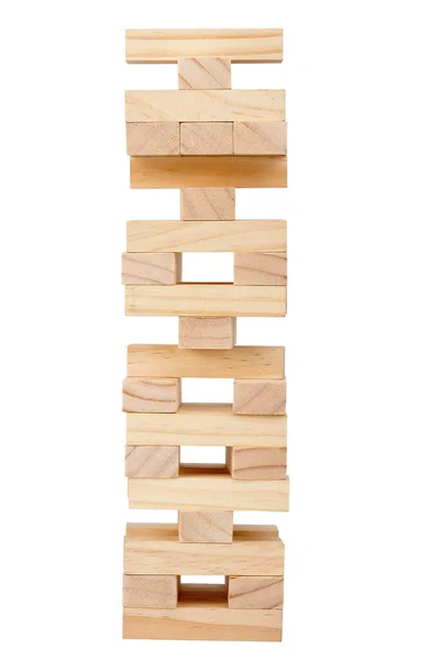 Drewniane klocki wieża — Zdjęcie stockowe