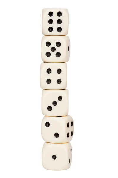 Tower made of dice — Stock Photo, Image