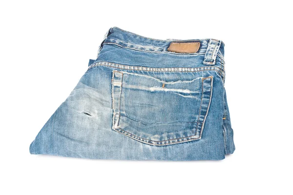 Staré modré džíny — Stock fotografie