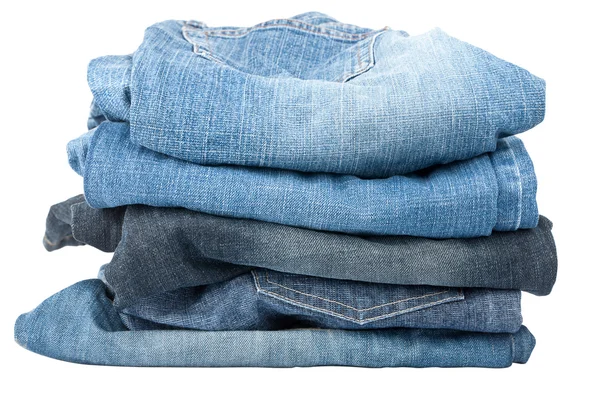 Pila di jeans — Foto Stock