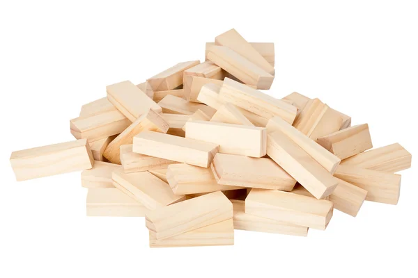 Pilha de blocos retangulares de madeira — Fotografia de Stock