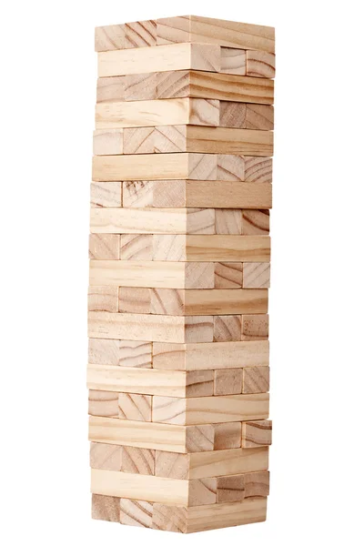 Drewniane klocki wieża — Zdjęcie stockowe