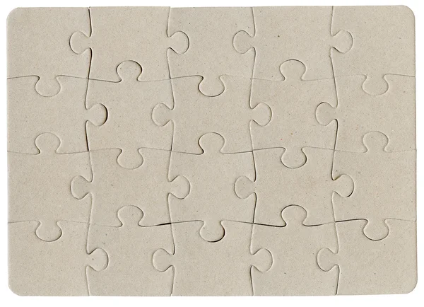 stock image Brown cardboard jigsaw puzzle