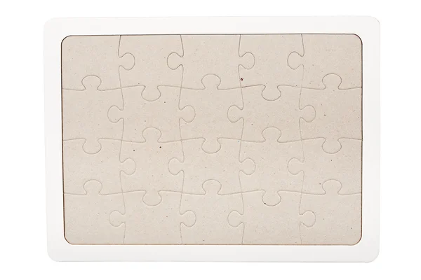 Quebra-cabeça de papelão cinza — Fotografia de Stock