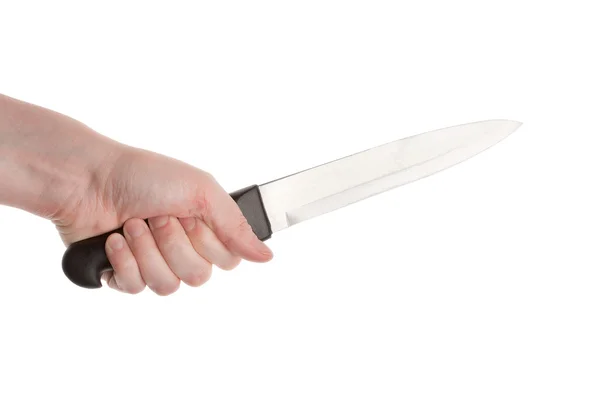 Нож в руке — стоковое фото