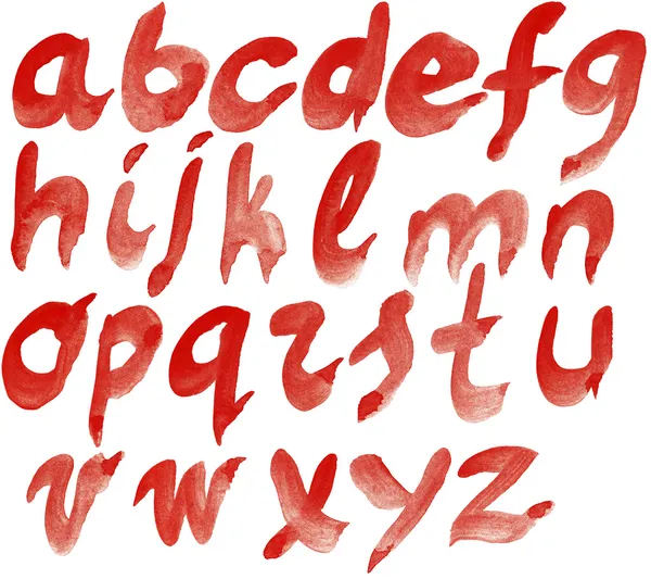 Ręcznie malowane alfabet — Zdjęcie stockowe