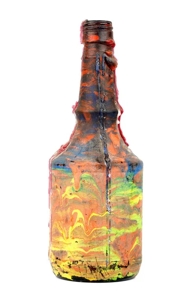 Świecznik butelka — Zdjęcie stockowe
