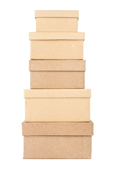 Torre de caja de cartón — Foto de Stock