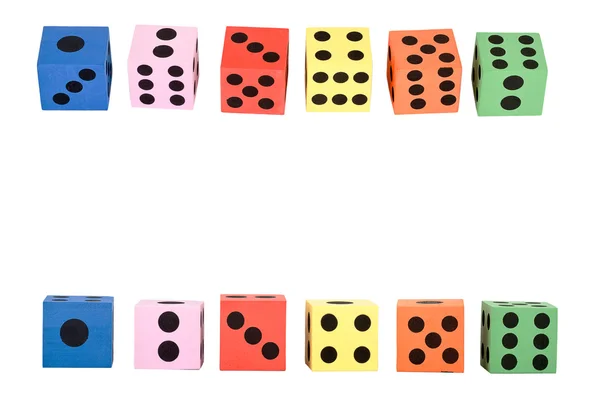 Colorful foam dice — Stock Photo, Image