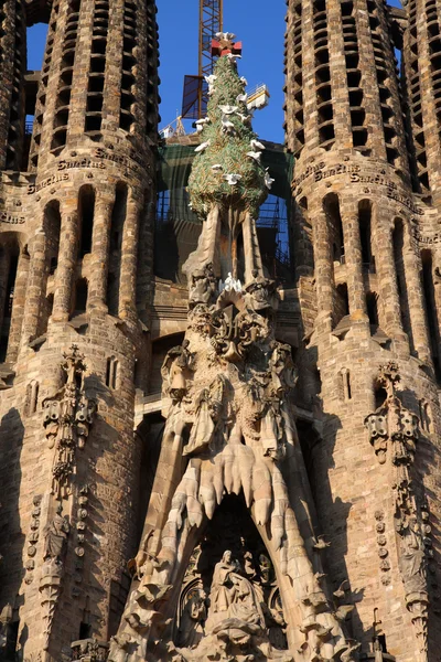 Sagrada familia tempel detalj i, barcelona — Stockfoto