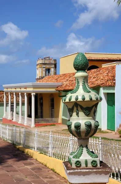 Plaza mayor ayrıntı, trinidad, Küba — Stok fotoğraf
