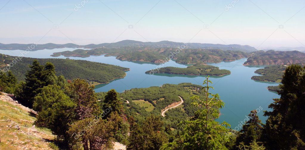 Lake plastira panorama