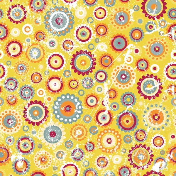 Fond floral sans couture dans le style grunge — Image vectorielle