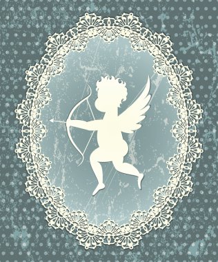 Cupid medallion clipart