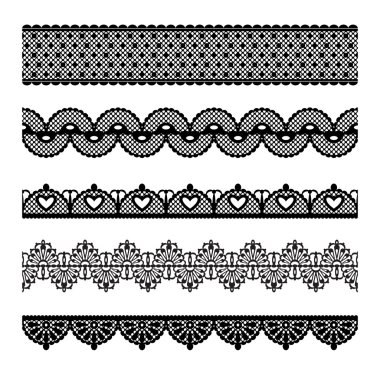 Seamless lace set clipart