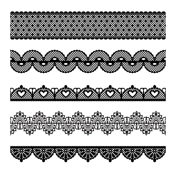 Seamless lace set — Stock Vector
