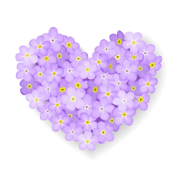 Vetor floral coração —  Vetores de Stock