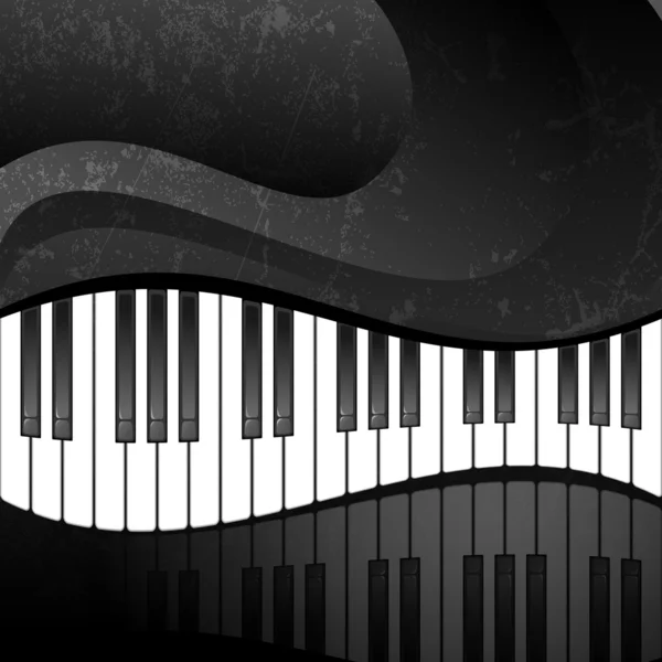 Grunge sfondo astratto con tasti per pianoforte — Vettoriale Stock