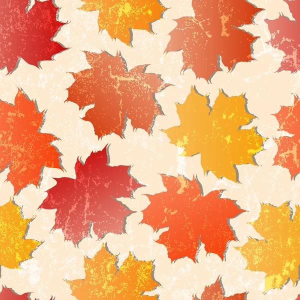 Maple leaves seamless wallpaper — Stock Vector