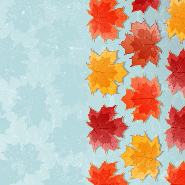 Осенний фон с кленовыми листьями — стоковый вектор