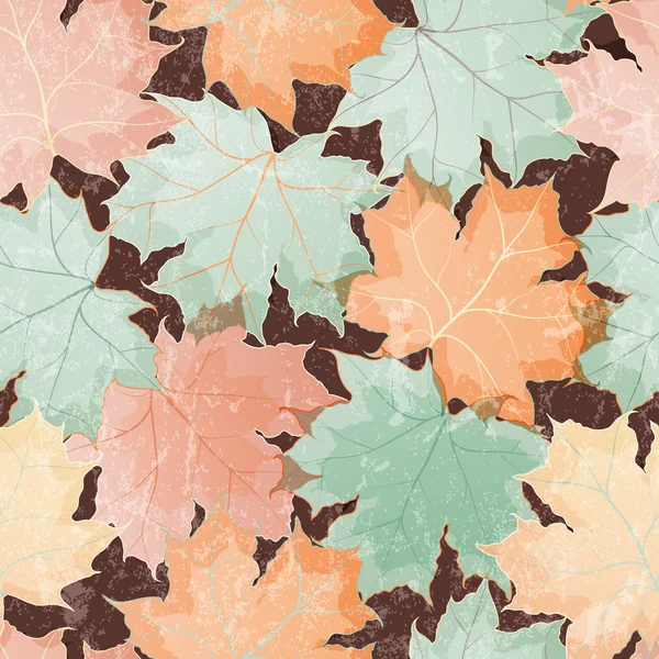 Maple leaves seamless wallpaper — Stock Vector