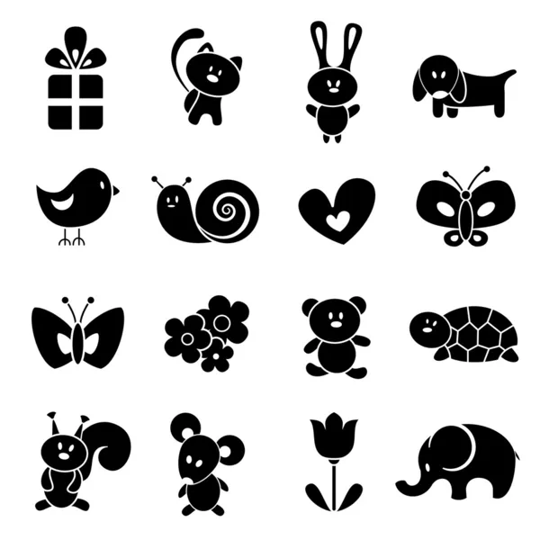 Conjunto de ícones de bebê Ilustrações De Stock Royalty-Free