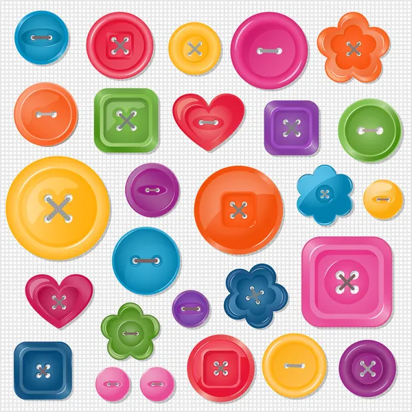 stock vector Set of colored vector buttons