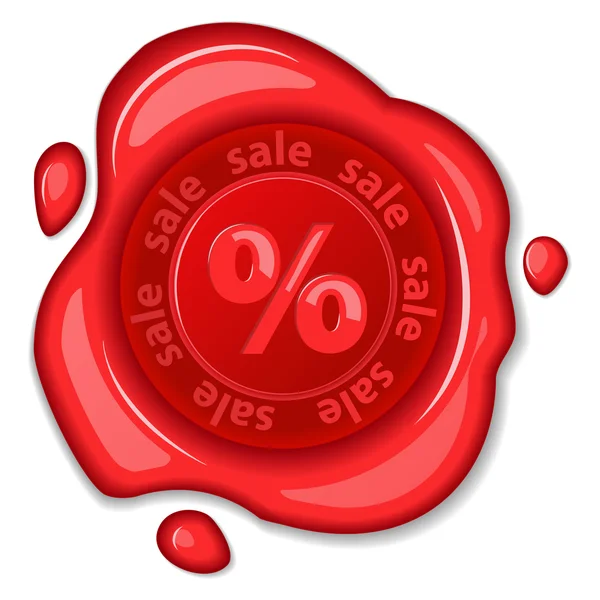 Sale wax seal — Stock Vector