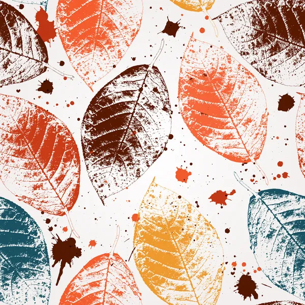 Безшовні листя шпалери Стокова Ілюстрація