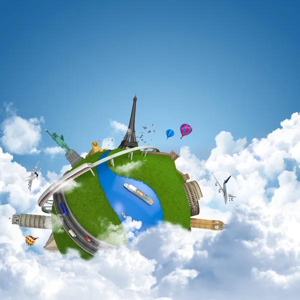 Traveling the world dream globe concept — Stock Photo, Image