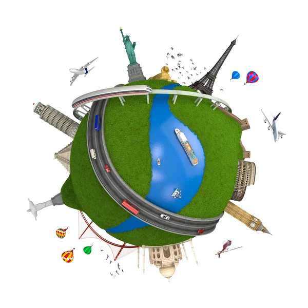 World travel globe concept — Stock Photo, Image