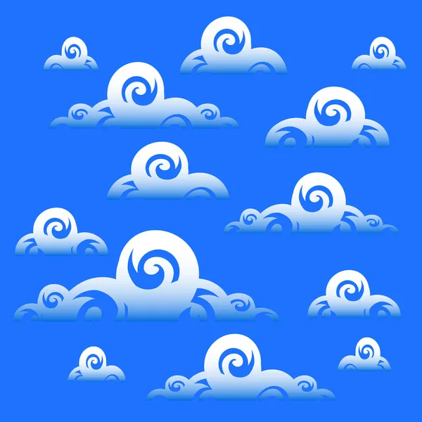 Cielo azul con fondo de nubes — Archivo Imágenes Vectoriales