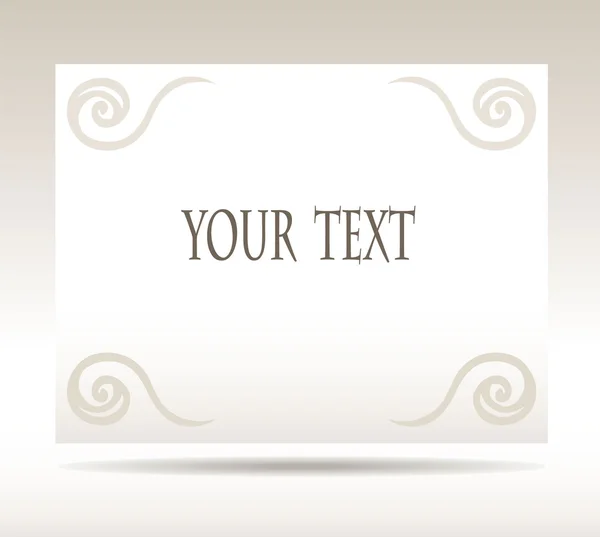 Table carrée blanche pour le texte . — Image vectorielle