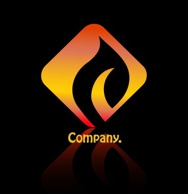 Fire logo company.(1) clipart