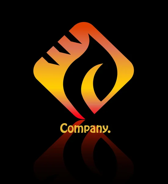 Tűz a cég logója. (3) — Stock Vector