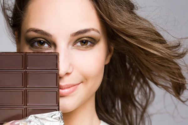 Соблазнение шоколадом — стоковое фото