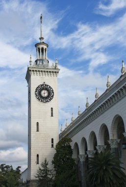 Railway station in Sochi. clipart