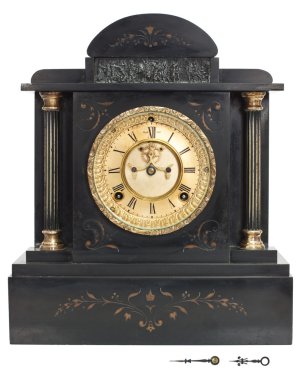 Antique Clock with Roman Numerals clipart