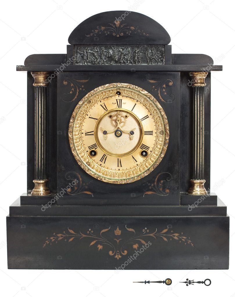 Antique Clock with Roman Numerals