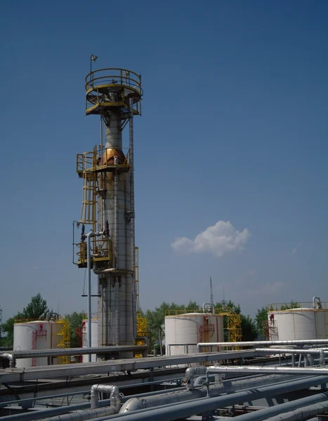 Construção de instalações químicas — Fotografia de Stock