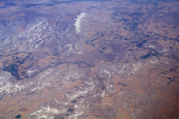 Вид с воздуха на горы — стоковое фото